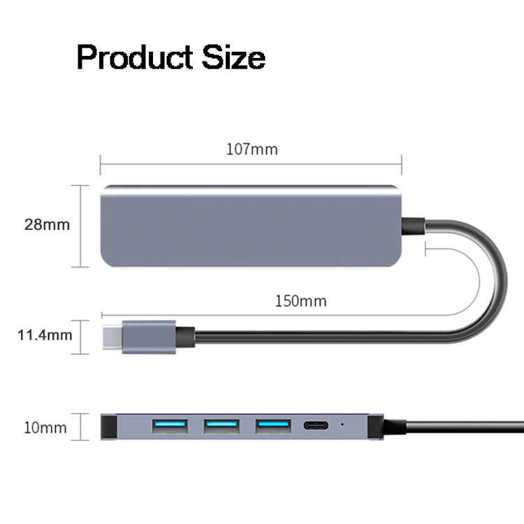 Imagem -06 - Hub Usb c em com 4k Hdmi Rj45 Lan Usb-c Portas Usb 3.0 e Entrega de Energia pd para Câmera ip e Acessórios de Segurança tipo c