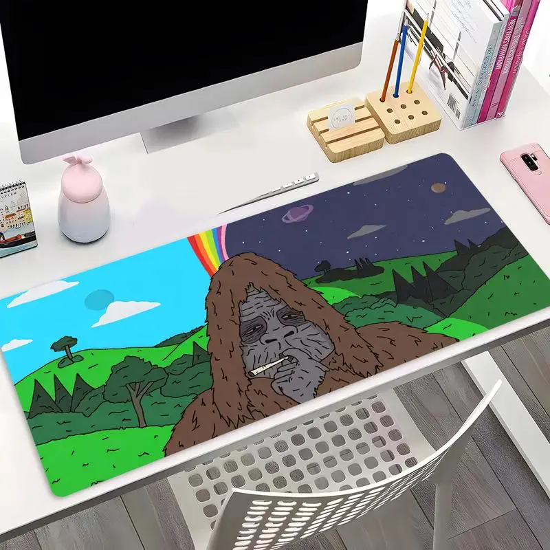 Brand Bigfoot Iron Art Mouse Pad Non Slip Gaming Desk Mat Cute Cartoon Gift Extra Large Desktop Protector