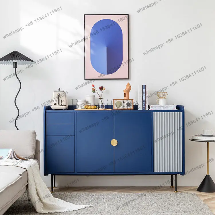 

Nordic large-capacity locker light luxury style personalized fashion paint restaurant side cabinet