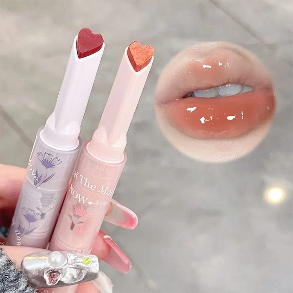 Tinta per labbra liscia Regalo Strumento per il trucco Lucidalabbra Cosmetici per le donne Smalto per labbra trasparente Rossetto floreale Rossetto gelatina Specchio Lucidalabbra