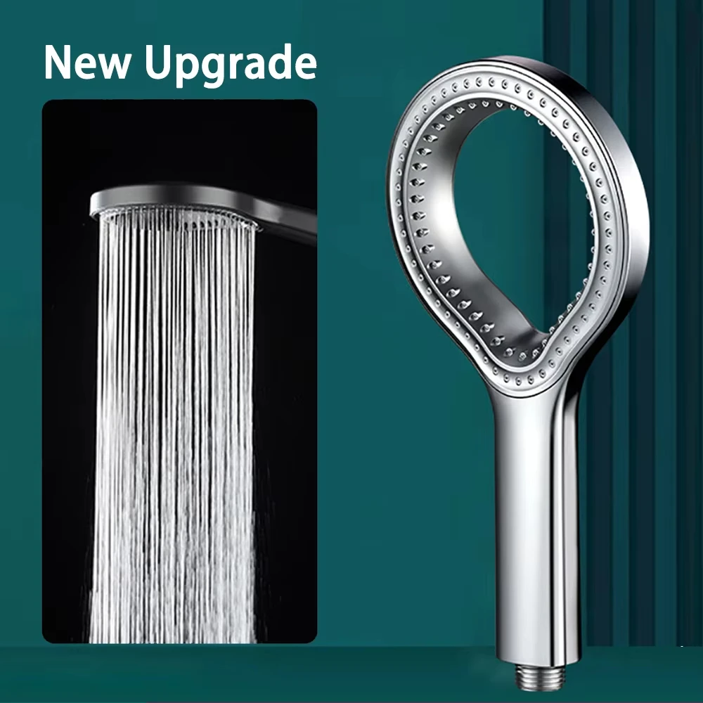 

New Bathroom Booster Shower HeadRing Design High Pressure Shower Head Handheld Rainfall Showerhead Bathroom Accessories