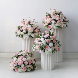Large silk faux rose ball wedding home autumn decoration high quality large bouquet luxury fake flower arrangement
