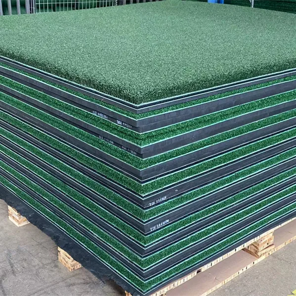 3D Rubber Base Golf Trainer Track Mat 1500x1500mm 60mm Thick for Golf Practice