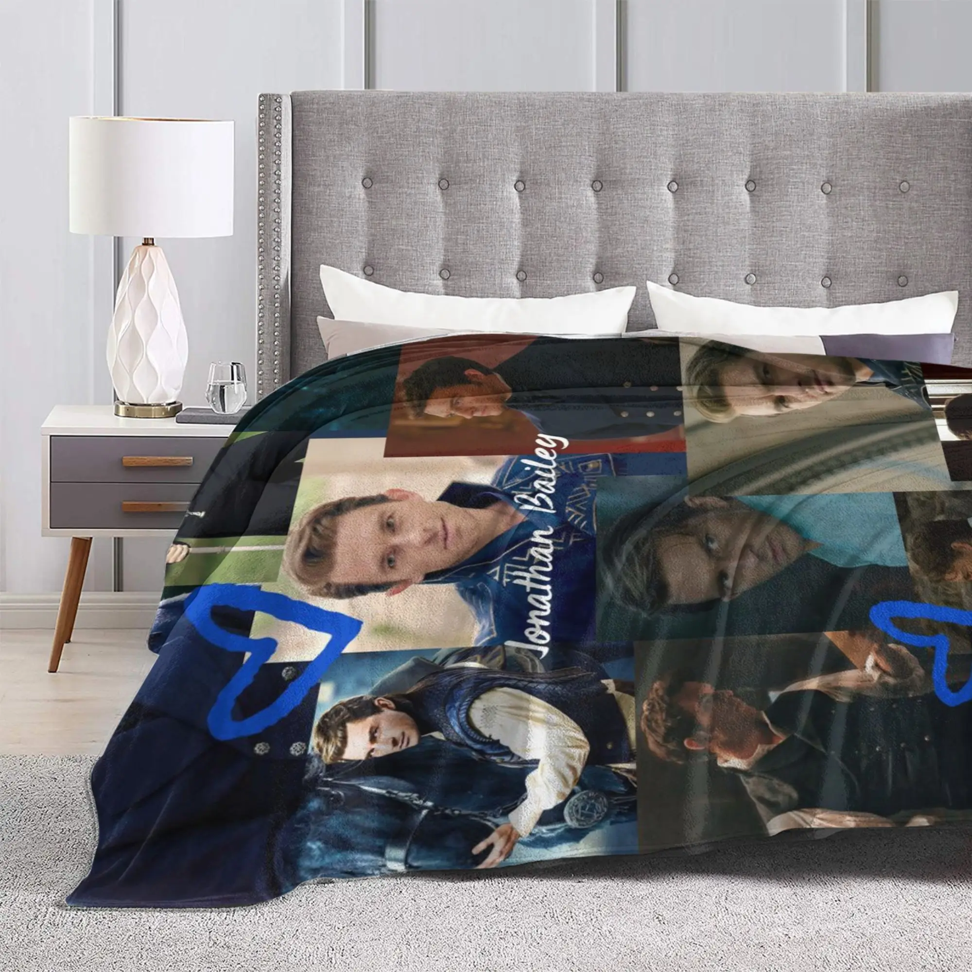 بطانيات جوناثان بيلي فييرو الأنيقة فائقة النعومة من الفلانيل المريح، قابلة للغسل في الغسالة