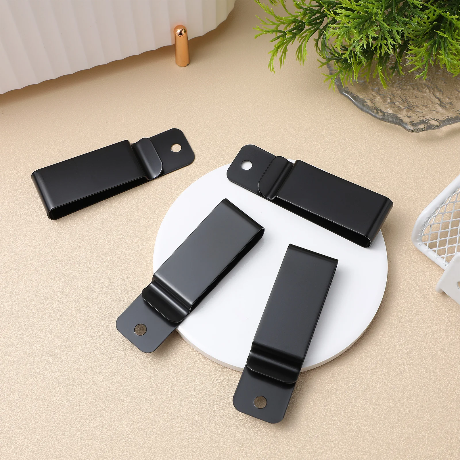 

10pcs Metal Belt Clip Iron Heavy Duty For Sheath Pouch Outdoor Hunting Gear Clips Replacement Accessory