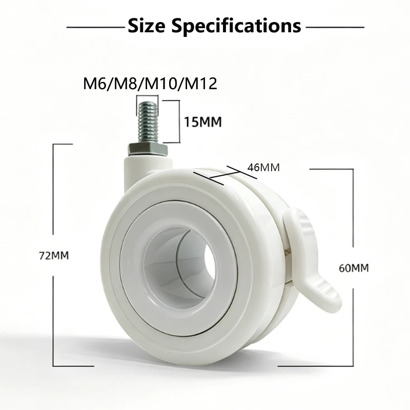 4Pcs 2.5 Inch Premium Silent Hollow Swivel Casters, Heavy Duty No Noise Wheels for Office Chair