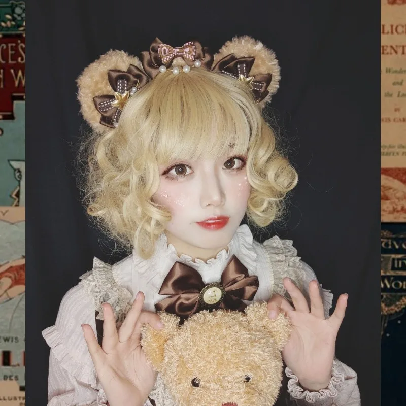 Handgemaakte Lolita Dessert Chocolade Beer Oorarmband KC Teddybeer Lolita Tiramisu Klein item