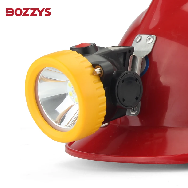 Lámpara de minero montada en la cabeza, faro LED recargable de 1W-2200mAH, con cargador para casco de minería, BK3000