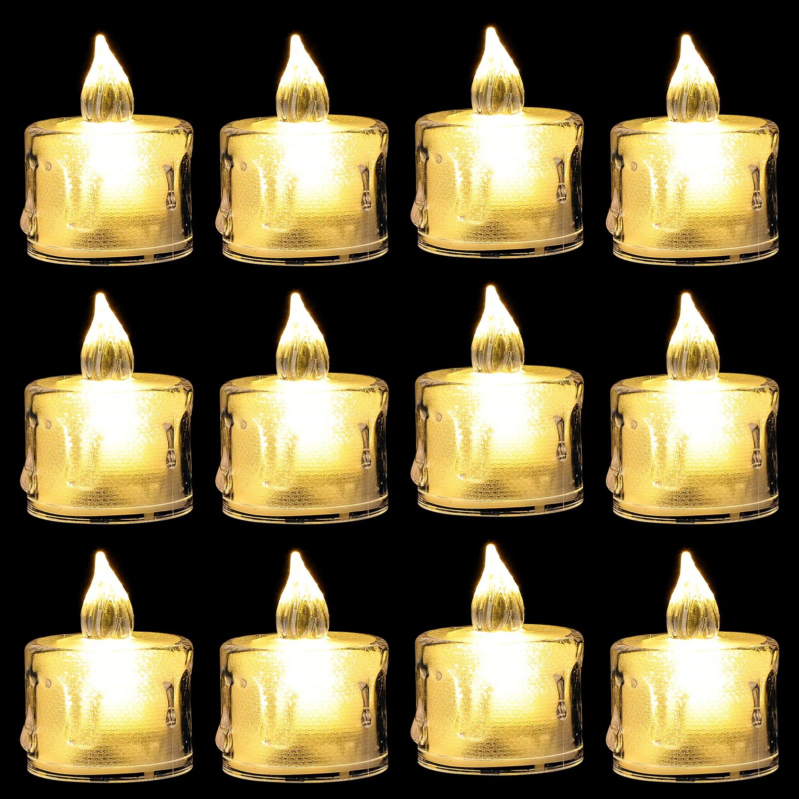 24Pcs Electronic Lights Small Electric Lamps Desktop Decorations Flameless Safe Romantic Lighting