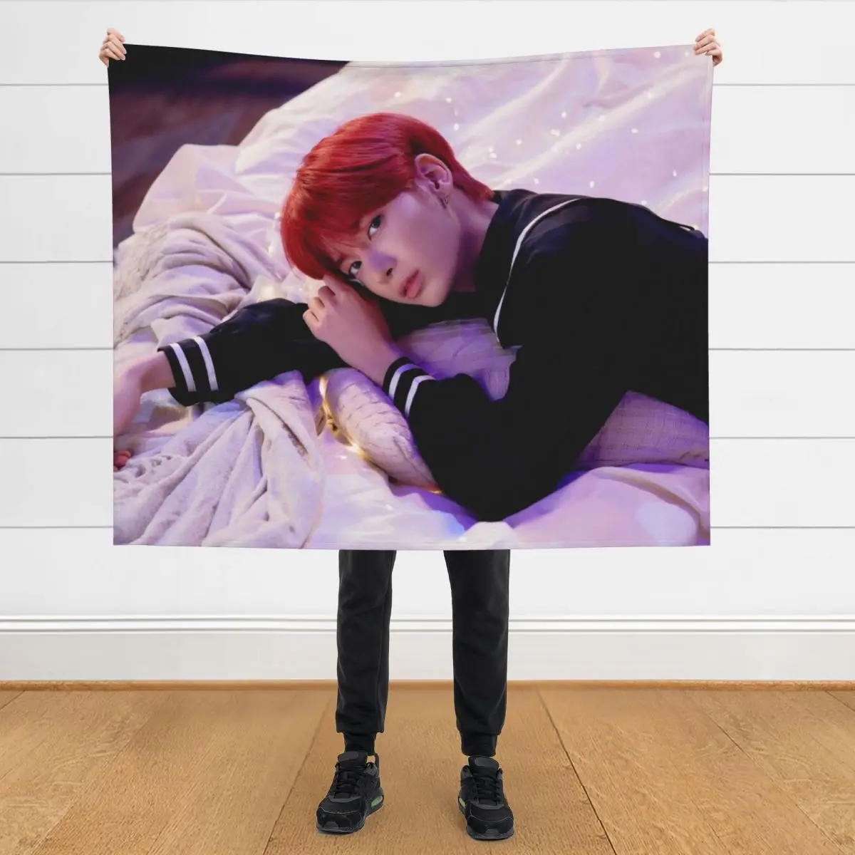 

TXT CAN'T YOU SEE ME TAEHYUN Throw Blanket Plush Warm for babies Blankets