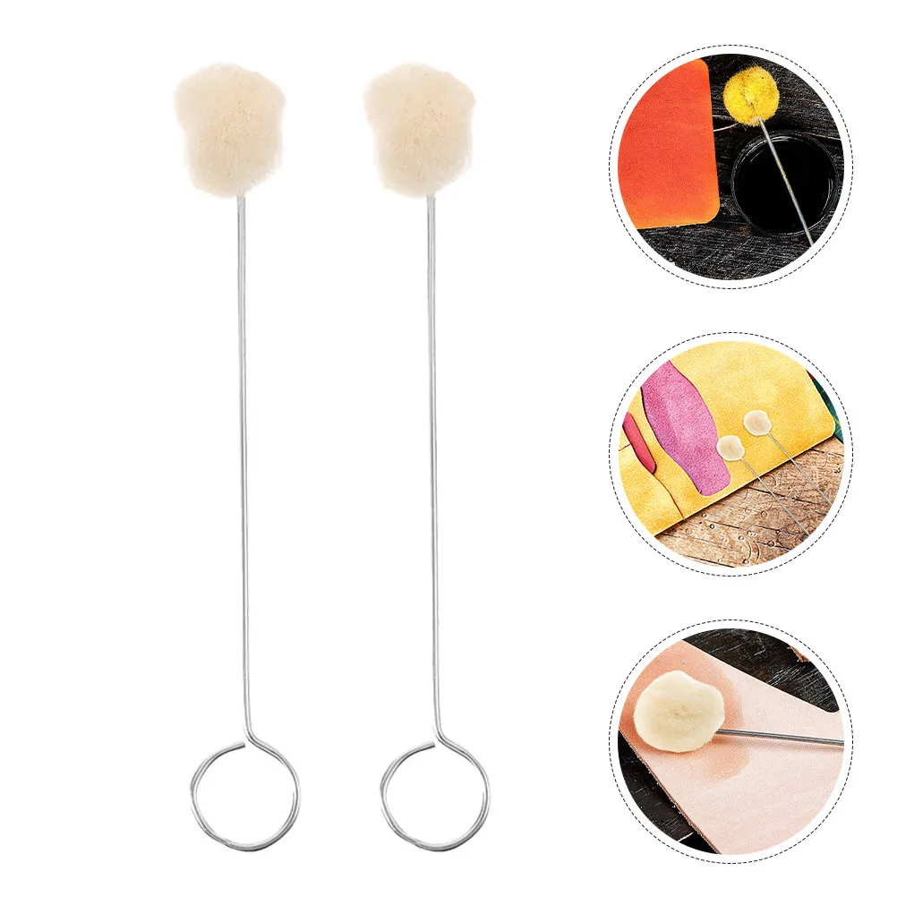 

Набор из 40 шерстяных кистей-шариков с металлической ручкой, долговечные, универсальные, для обработки кожи, окрашивания, домашней мастерской, художественных проектов, аппликаторы