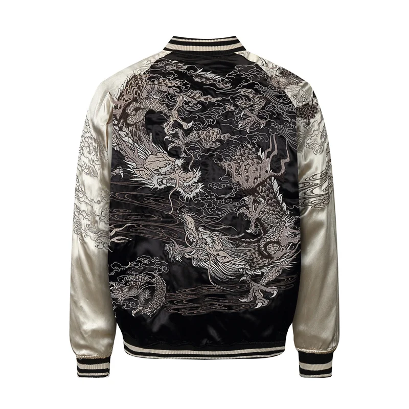 Reversible Design Jackets For Man Premium Heavy Embroidery Fashion Autumn Quality Comfortable Fit Harajuku Chamarras Para Hombre