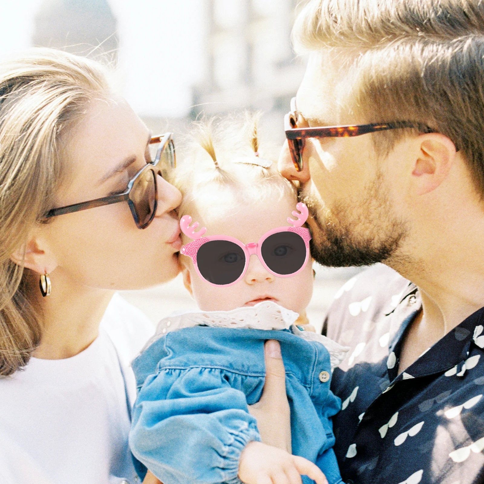 

Cartoon Sunglasses Black Gray Lens UV400 Kids Party Favor Deer Eye Toddler Fashionable Sun Glasses Prop