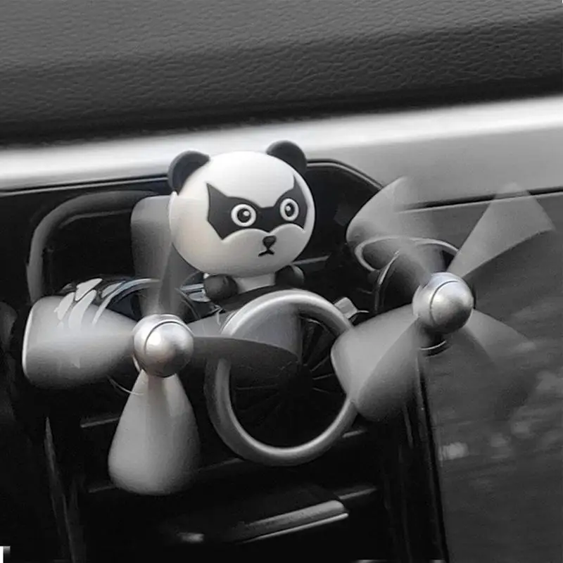 

Automotive Air Fresheners Cute Animal Pilot Car Diffuser Rotating Propeller Aromatherapy Ornament Car Air Outlet Vent Fresheners