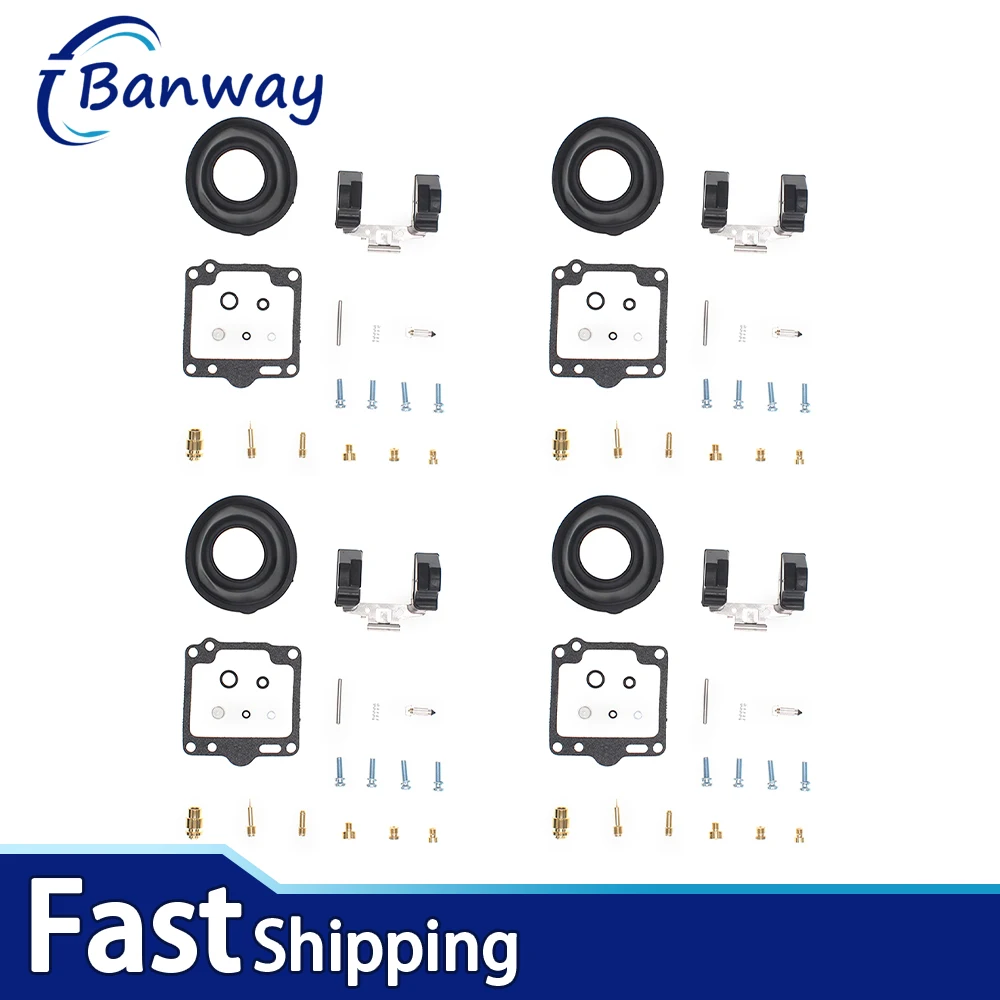 

4 Sets For Suzuki GS550 GS550E GS550L GS550M GS550T 1980-1982 Carburetor Repair Kit Carb Rebuild Set Gasket Jets