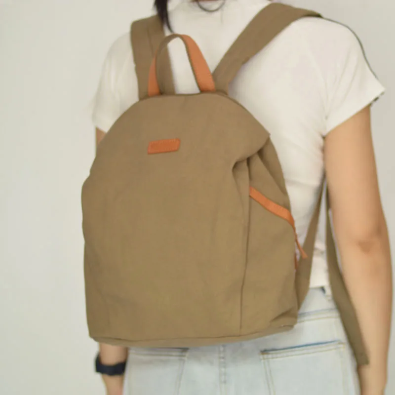 

AETOO Рюкзак из потертого джинсового холста для девочек, со шнуровкой и простой школьный рюкзак для колледжа, плиссированный рюкзак в японском стиле для fe