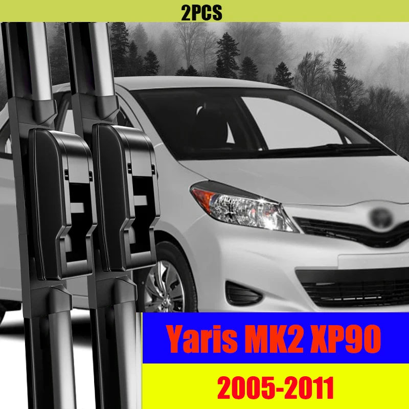 

Wiper Blades For TOYOTA Yaris MK2 XP90 2005 - 2011 Hatchback Front Windshield Windscreen Window Rubber Refill Cap 2007 2008 2009