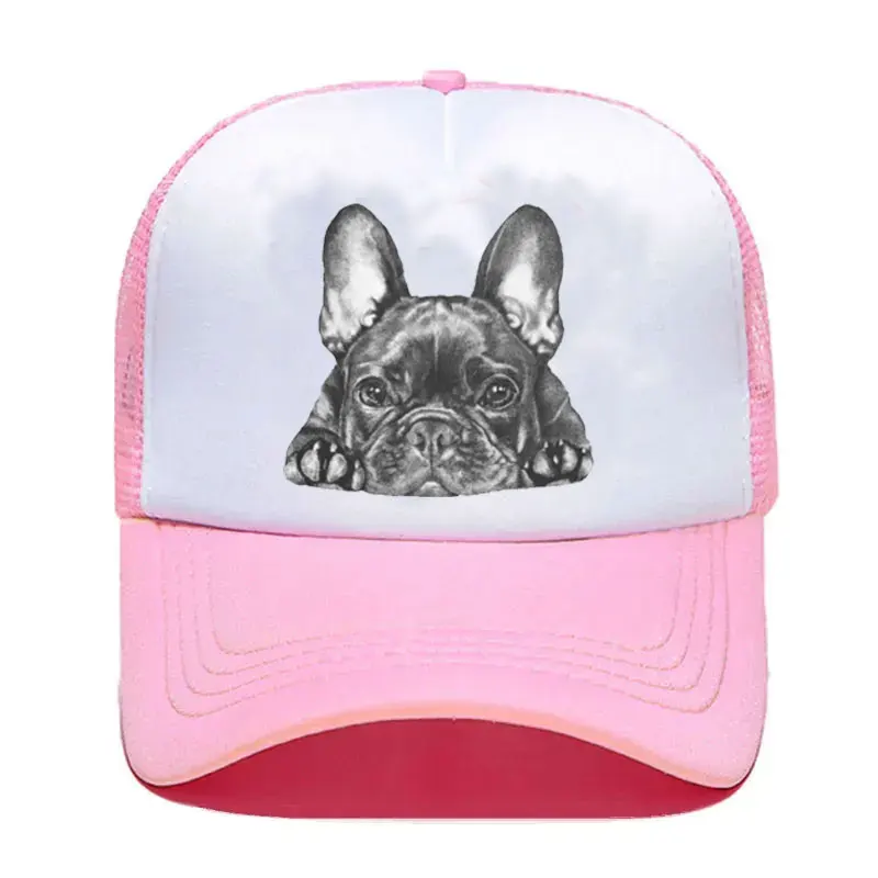 New Fashion Unisex Frenchie Dog French Bulldog Trucker Hat Adult Adjustable Baseball Cap Women Men Outdoor Snapback Hats