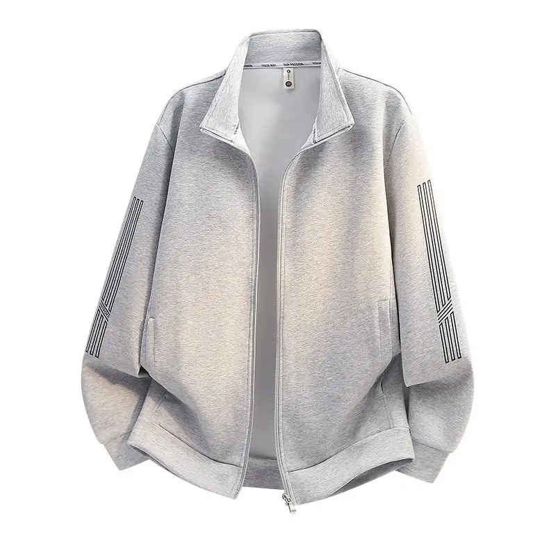 

Men's Faionable Casual Sweatirt Cardigan Spring Autumn Large Size Spor Trendy Versatile Polyester Cotton Blend