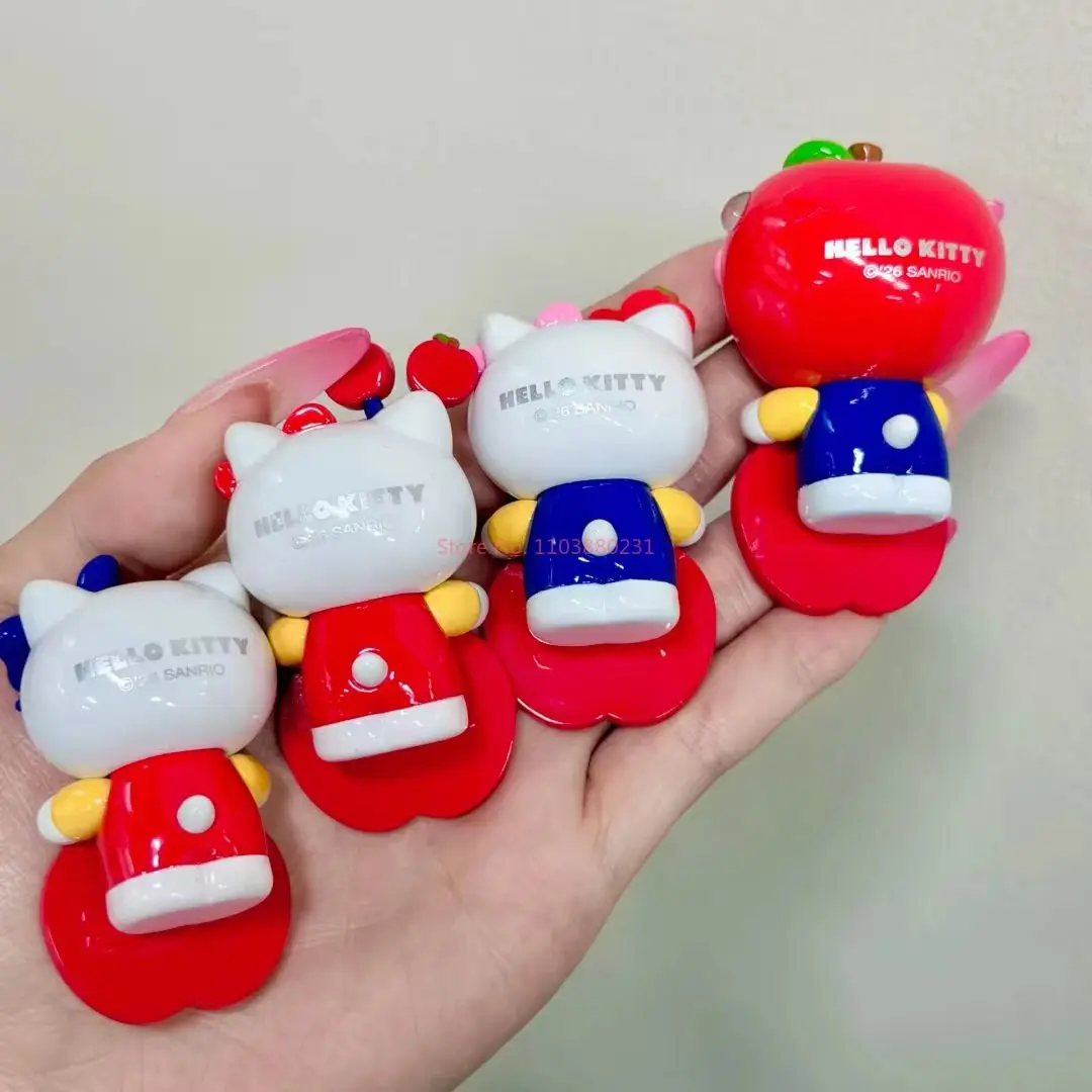 

New Hello Kitty Apple Party Series Sticker Hipper Cute Bean Blind Box Desktop Ornament Surprise Mystery Box Fashion Hot Dolls