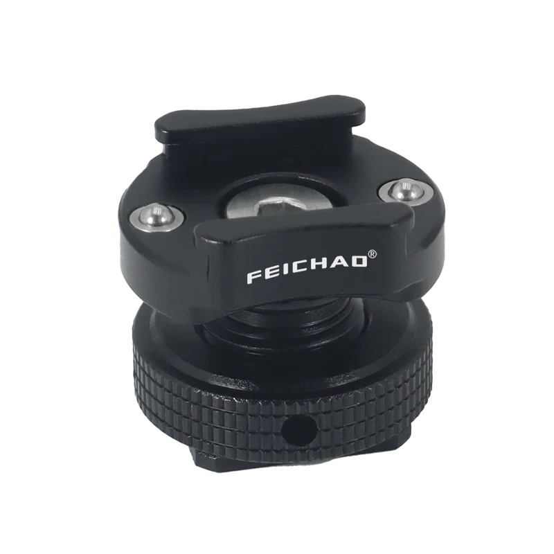 FEICHAO Cold Shoe Adapterhalterung für DJI Mic / Mic2 Drahtloser Mikrofonempfänger 1/4 Schraubenloch für DSLR-Kamerakäfig-Erweiterung