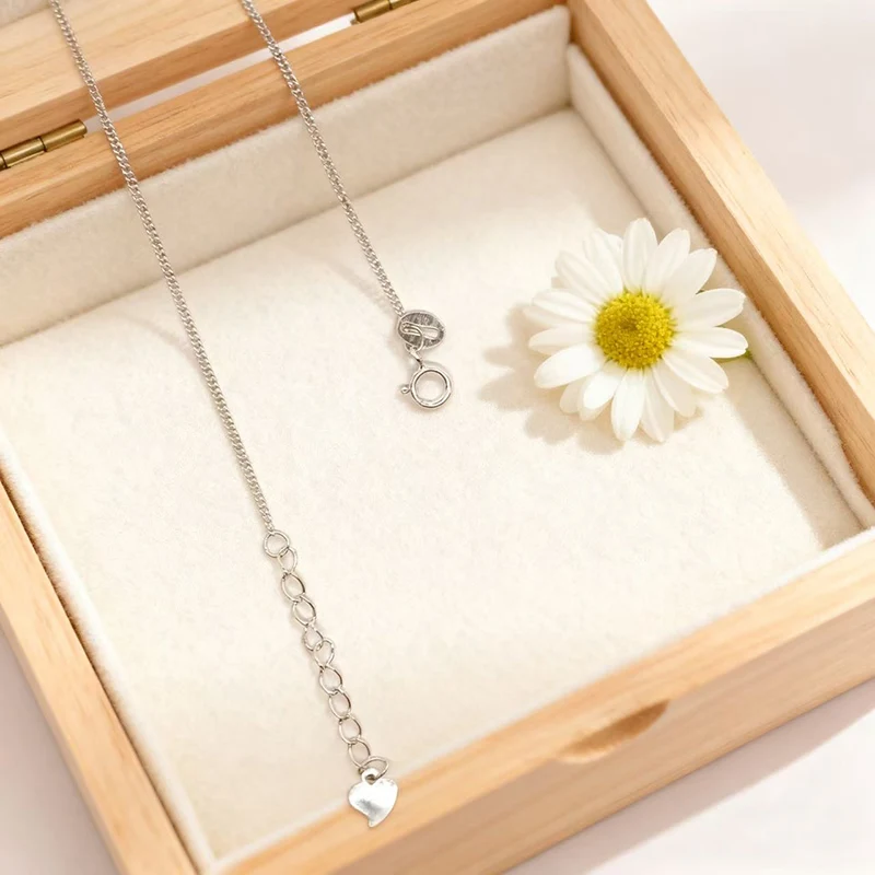

Delicate Shiny 925 Sterling Silver Collarbone Chain Hair-Free Minimalist Style Lightweight for Women Daily Wear Feminine