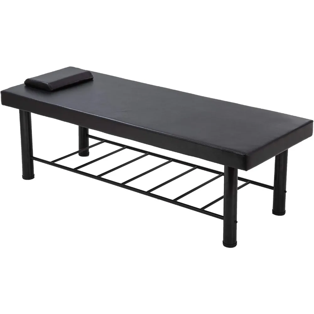 Mesa de massagem BestMassage Cama de massagem estacionária Cama de spa de 30 polegadas de largura Cama de fisioterapia estacionária resistente com 4 polegadas