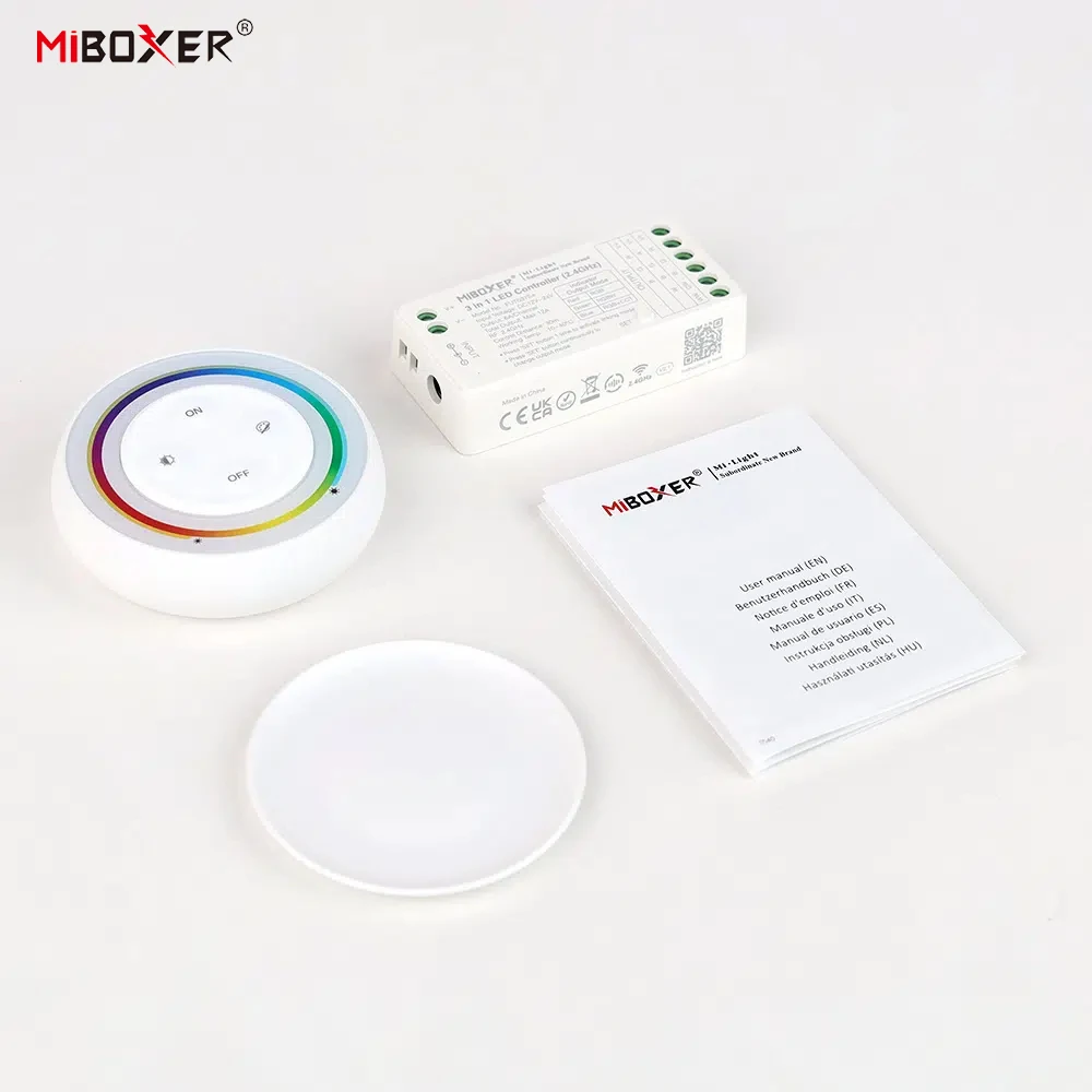 Miboxer FUT037SA + DC12-24V 2.4GHz 3 in1 telecomando regolabile con luminosità arcobaleno per striscia LED RGB/RGBW/RGBCCT