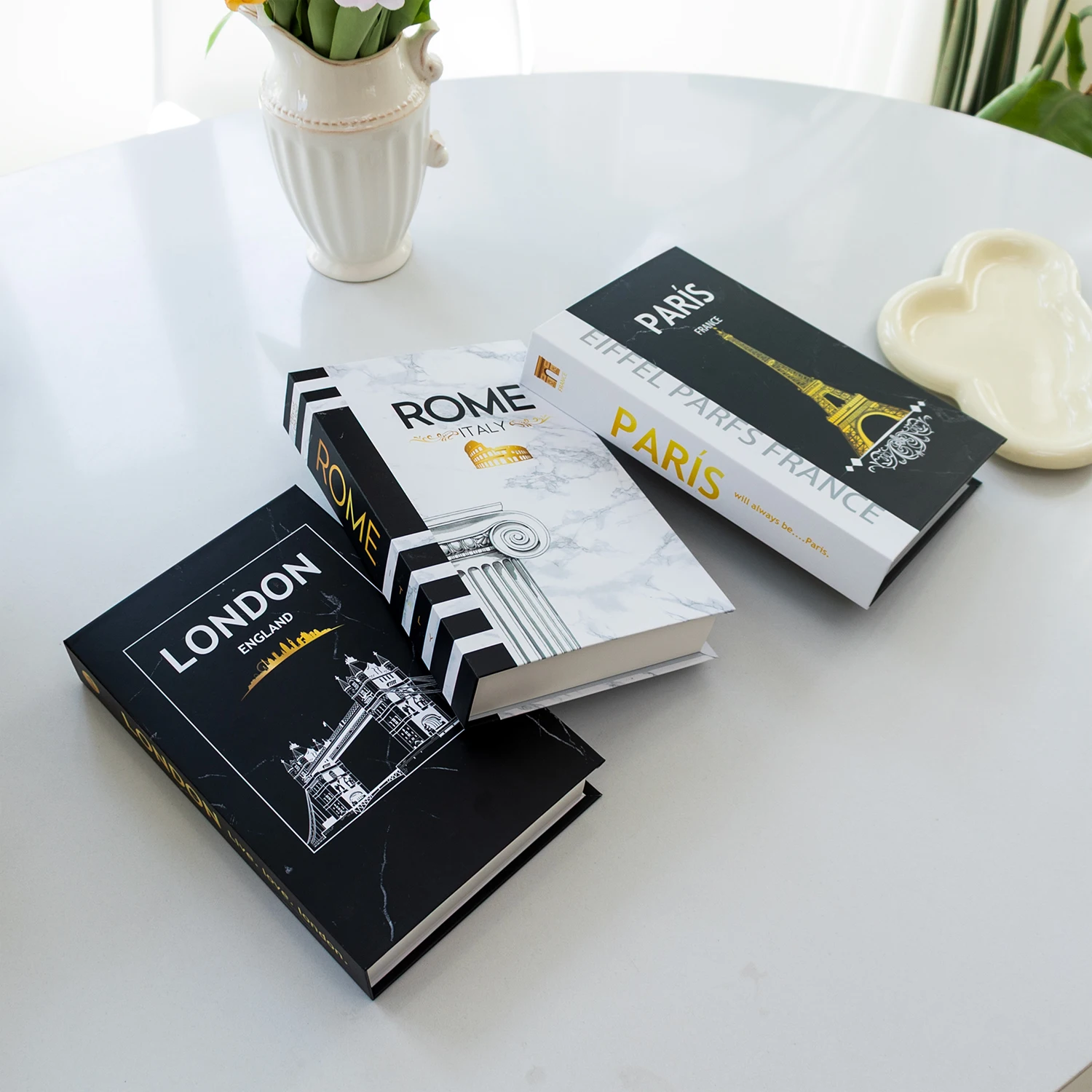 Luxury Fake Books for Decoration Openable Simulation Book Storage Box Coffee Table Books Villa Hotle Home Decor Shooting Props - Image 2