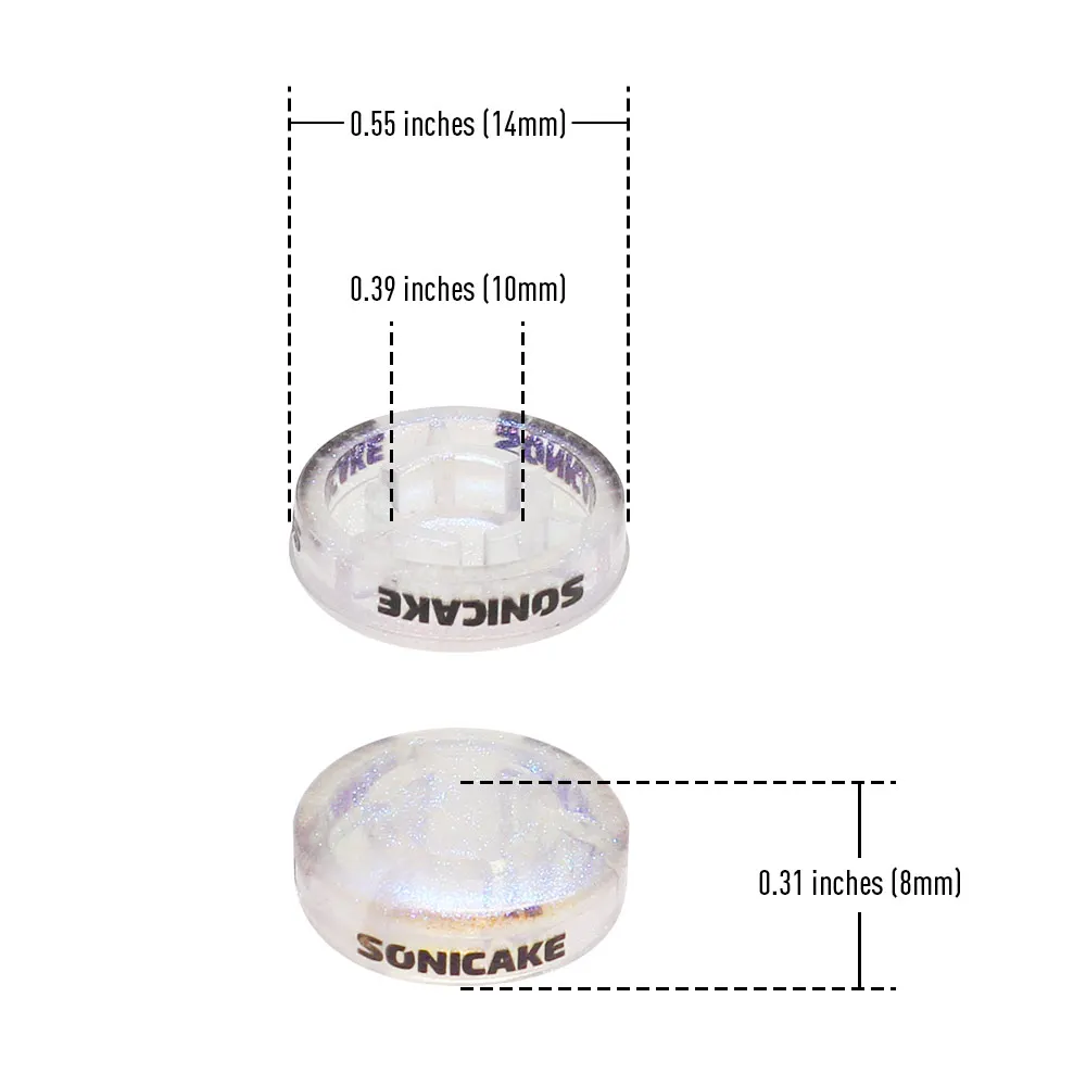 SONICAKE Footswitch Toppers Transparent Clear Cap For Guitar Effects Pedal 10mm 20 PCS QST-02