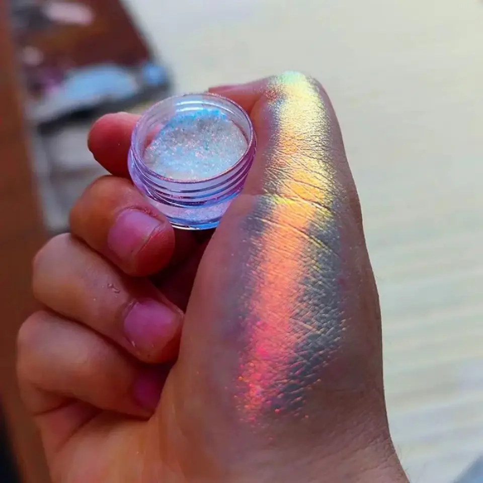 Polvo de espejo holográfico camaleón 35 colores, 1-2g, polvo mágico para frotar uñas, decoración navideña 2