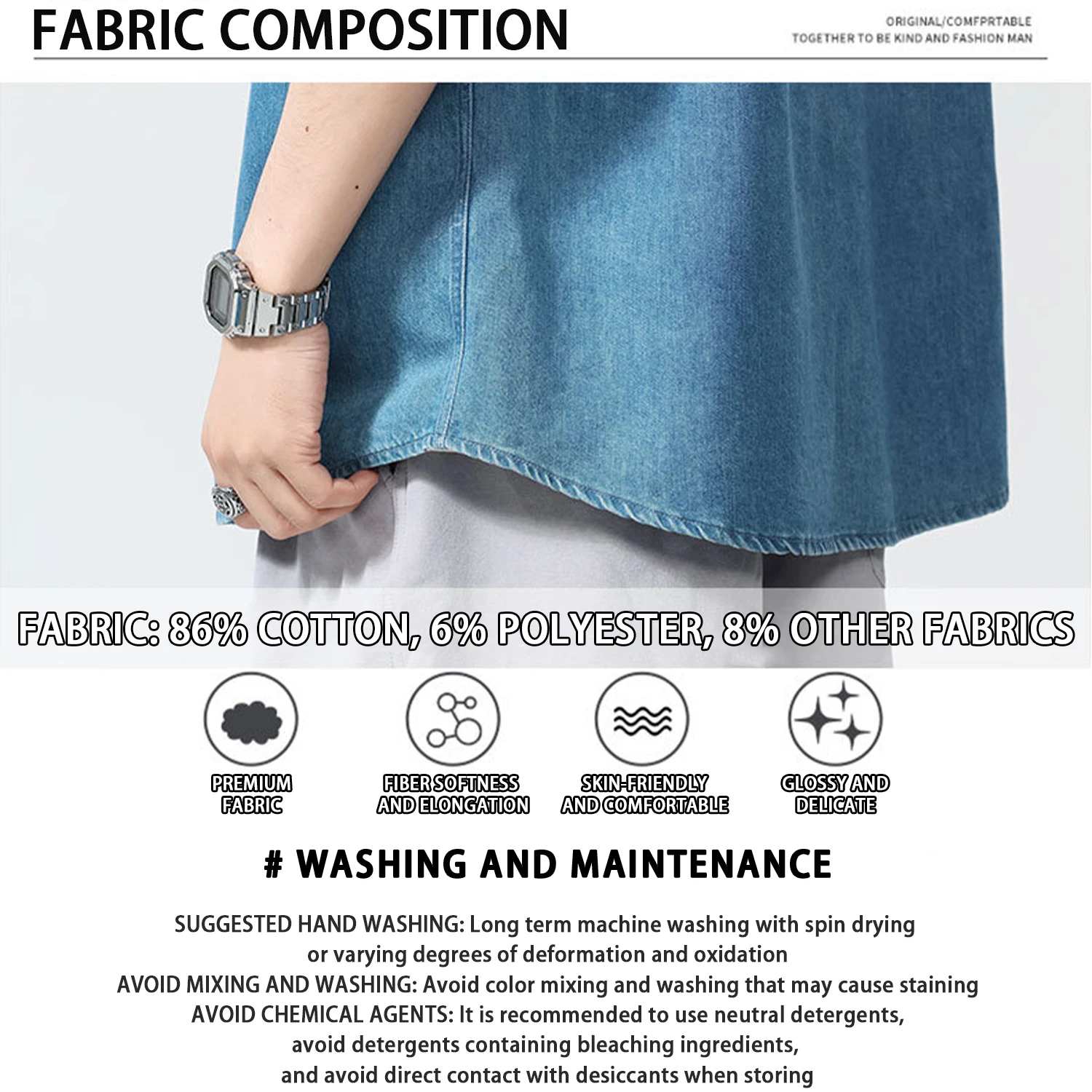 2025 Spring/Summer New American Retro Short Sleeve Washed Shirt for Men's Outdoor Fashion High Street Casual Short Sleeve
