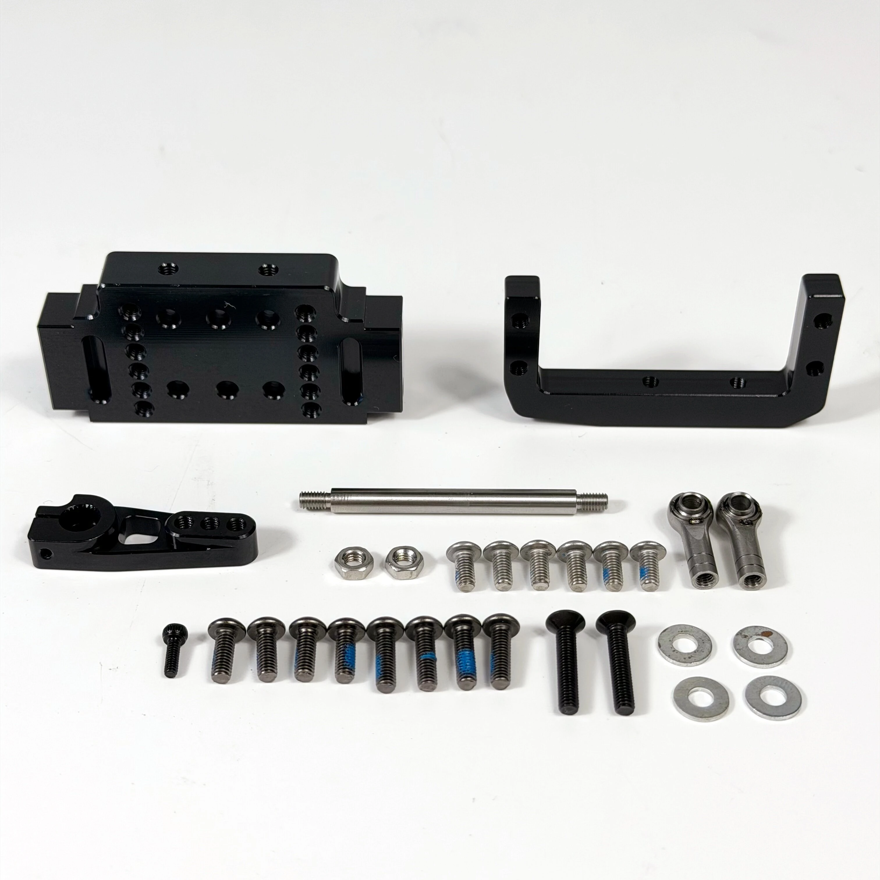 RC 1/14 Aluminum Alloy Adjustable Fixed Head Beam Steering Arm for Tamiya Hydraulic Excavator Loader Dump Truck Tripper DIY Part