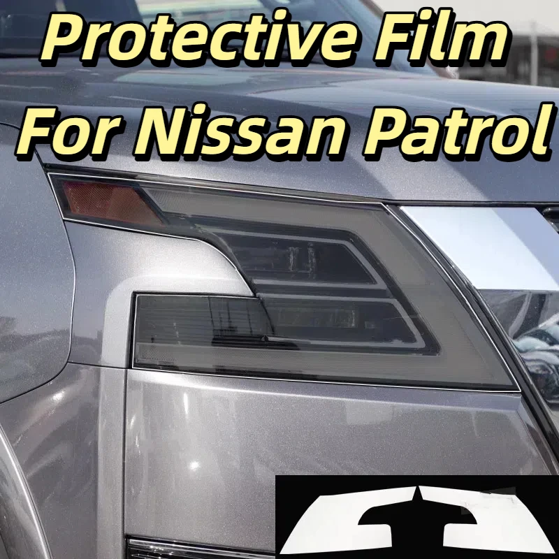 

Автомобильные фары, задние фонари, защитная пленка для Nissan Patrol 2023, передняя защита от царапин, черная прозрачная наклейка из ТПУ, аксессуары