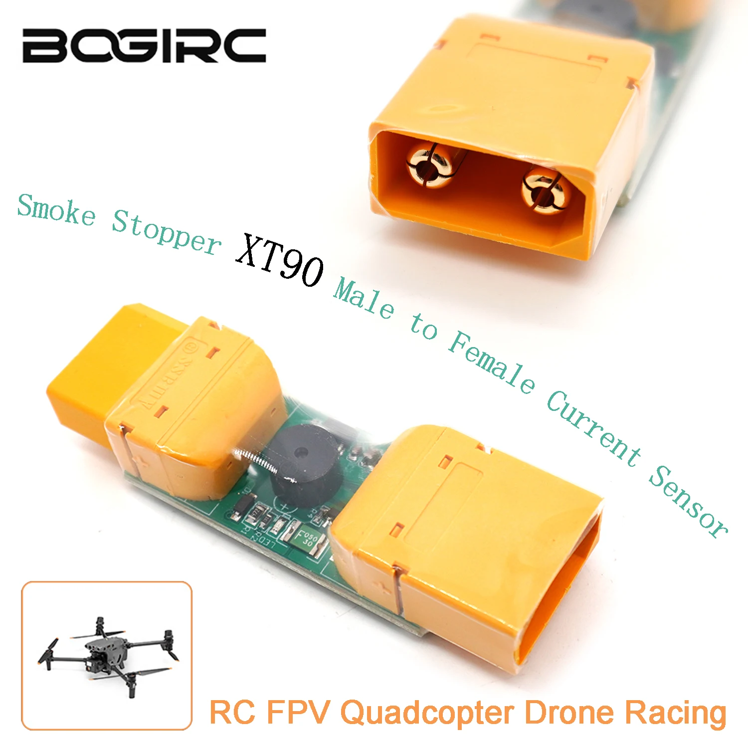BOGIRC Smoke Stopper XT90 Male to Female Current Sensor Overload Protection Module for RC FPV Quadcopter Drone Racing Accessory