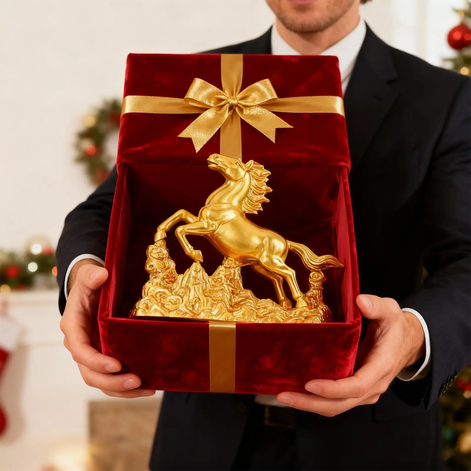 سنة تمثال الحصان تمثال راتنج تذكارية 2026 تمثال سنة الحصان القمري الصيني لجمع عشاق الأسرة والأصدقاء