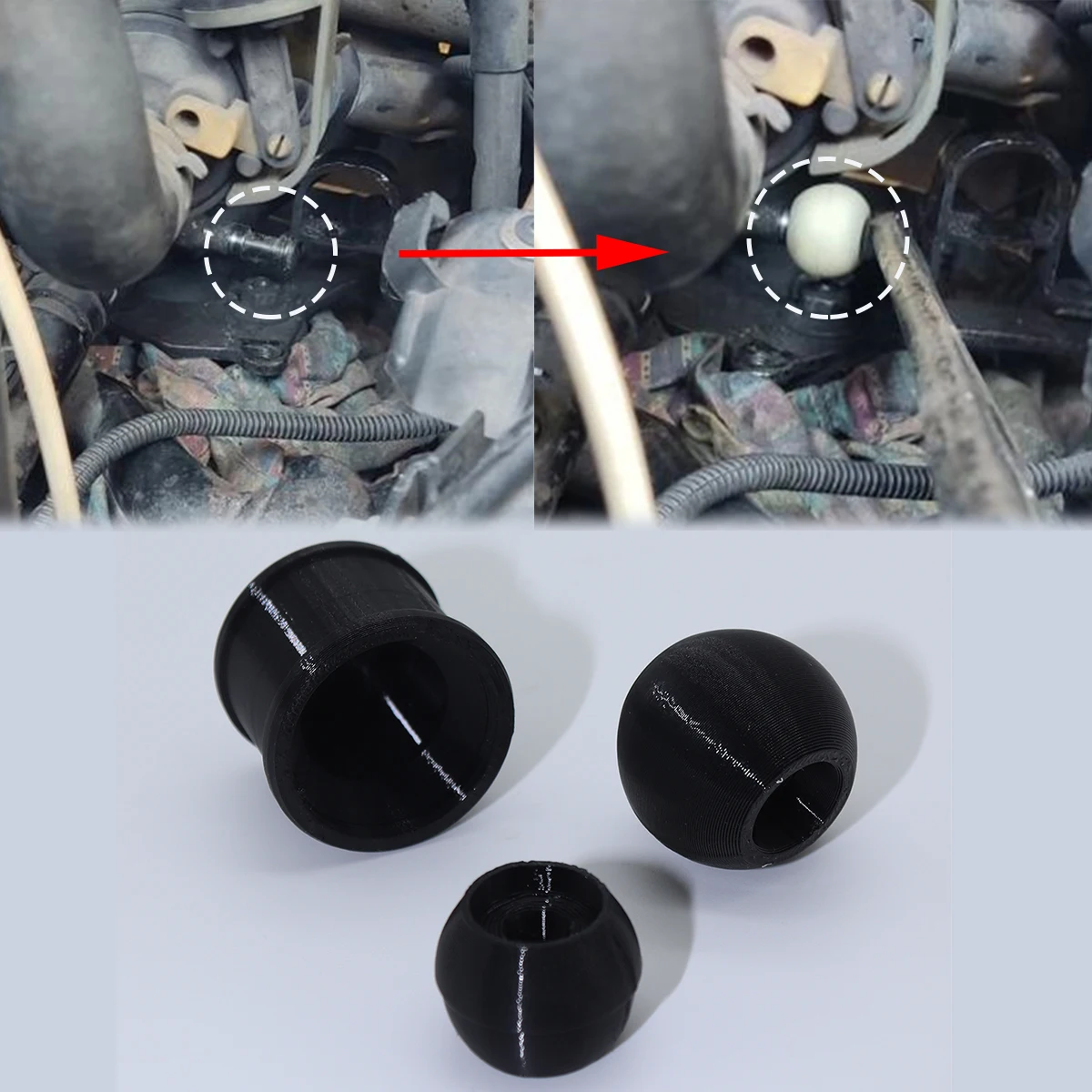 3/6PCS Car Gear Linkage Selector Bush Repair Kit For VW Transporter T4 1990-2003 Shift Rod Auto 701711166 7D0711131 015311544