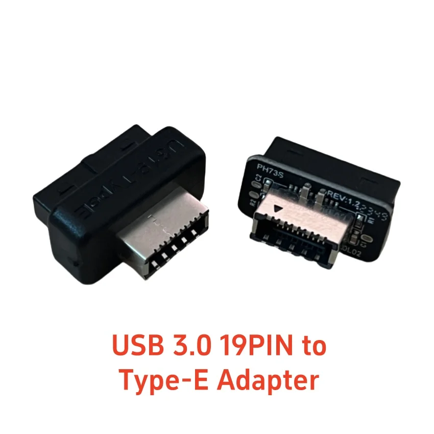 

1PC USB3.0 Internal Header to USB 3.1/3.2 TypeE Front TypeE Adapter 20pin to 19pin Converter for PC Motherboard Connector Riser
