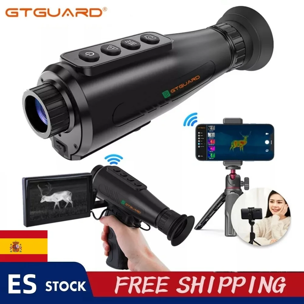 GTGUARD-gafas de visión nocturna Ai15 para exteriores, Monocular de mano, telescopio de imagen térmica IR, IA, superresolución 384 x 288HD