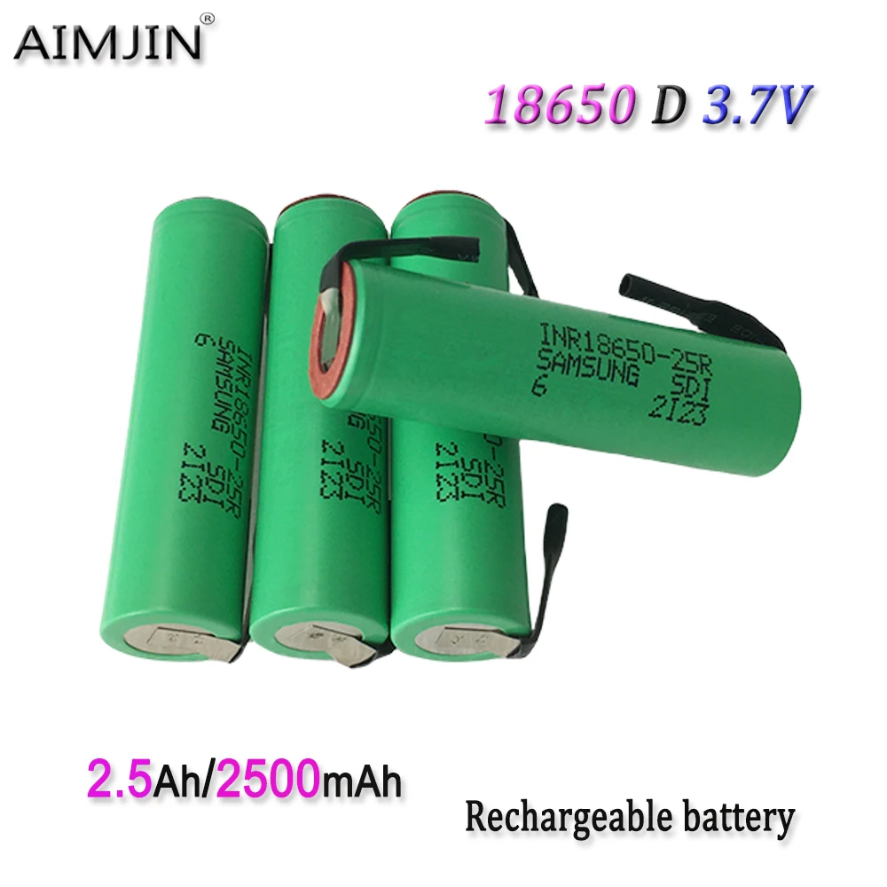 

3.7V 2500mAh 18650 Rechargeable Li-ion Battery For 18650 Toys, Tools, Flashlight Battery Etc