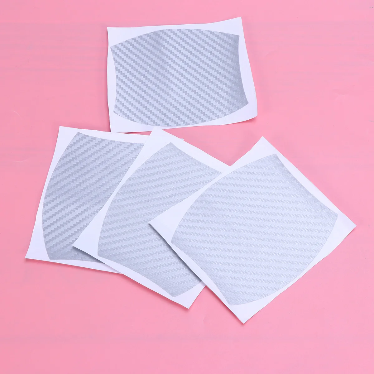 

4Pcs Carbon Fiber Car Door Handle Protector Film Scratch Resistant Self Adhesive Car Handle Sticker Silver Door Scratches Shield