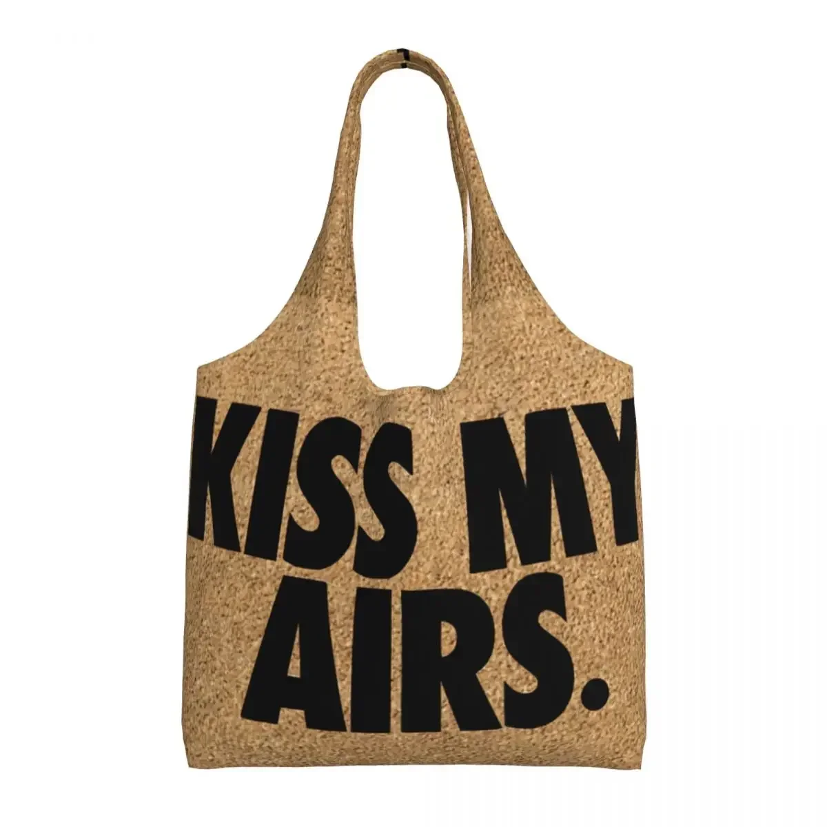 

Kiss My Airs Grocery Tote Shopping Bags Women Fashion Canvas Shopper Shoulder Bag Big Capacity Bags Photography Hangbag