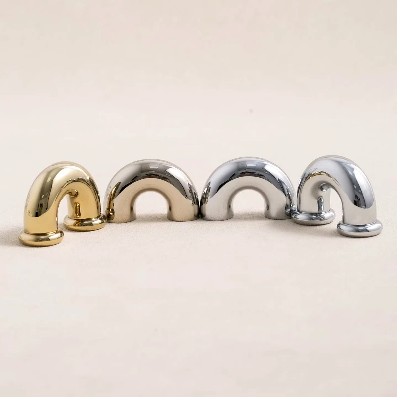 

Французская минималистичная серебряная ручка для дверцы шкафа, легкая роскошная американская ручка для гардероба, креативная латунная ручка для выдвижного ящика обувницы