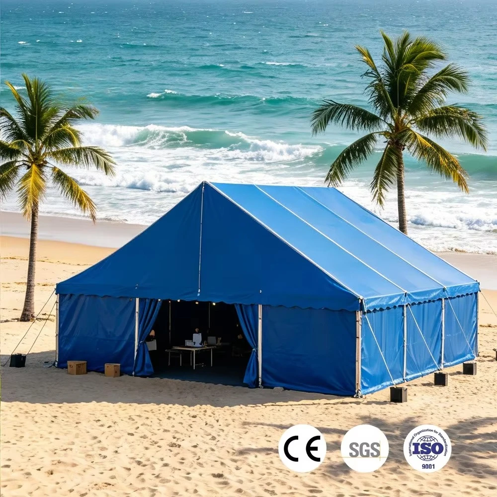 Custom Large Marquee Tent Luxury Aluminum Frame Waterproof Outdoor Wedding Event Party Exhibition Tent 6m 8m 10m Span Design