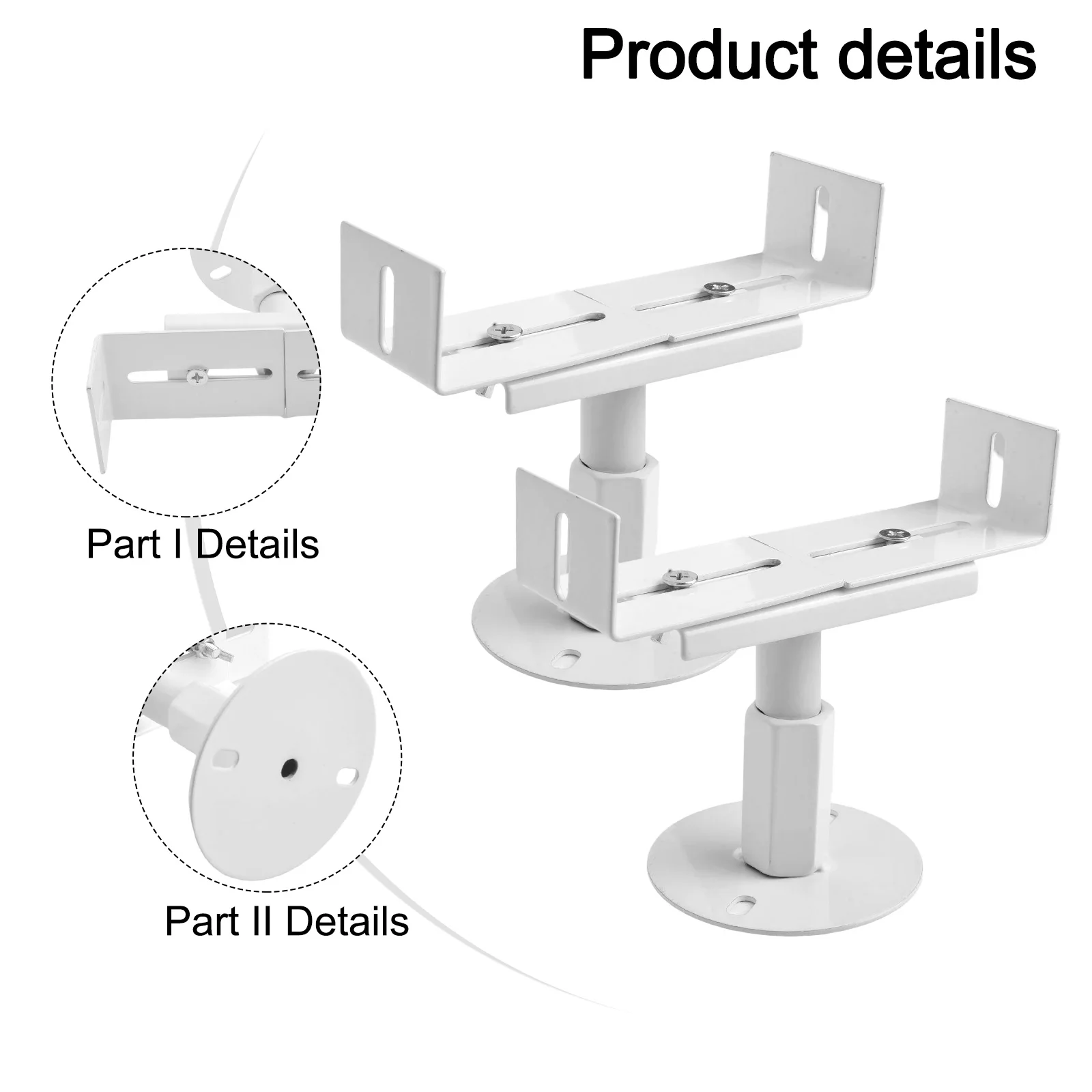 2PC หม้อน้ํา Bracket 8 ~ 13 ซม.ความสูงปรับเหล็กอลูมิเนียมชั้น Bracket Home Improvement หม้อน้ําความร้อนกลาง