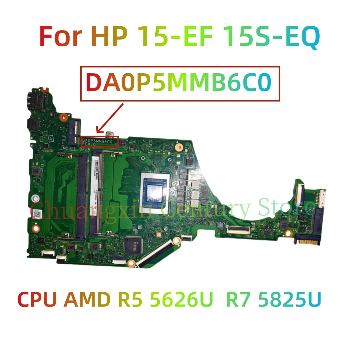 

Материнская плата DA0P5MMB6C0 для ноутбука HP 15-EF 15S-EQ, материнская плата с процессором AMD R5 5626U R7 5825U, 100% протестировано, полностью работает