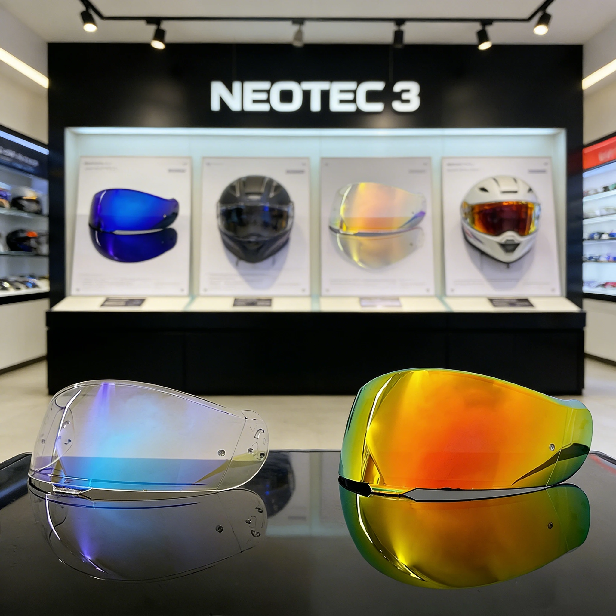 Motorcycle Helmet Visor Replacement Lens For Shoei Neotec 3 Helmet Shield Uv Visor