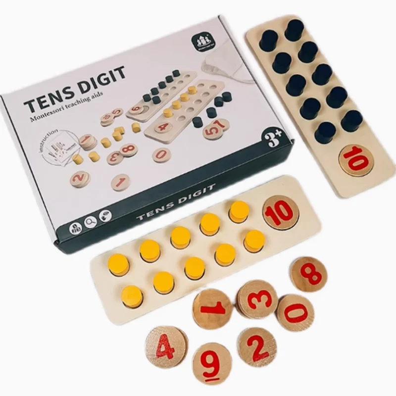 

Wooden teaching aids for children's Montessori teaching aids for addition and subtraction mathematical operations