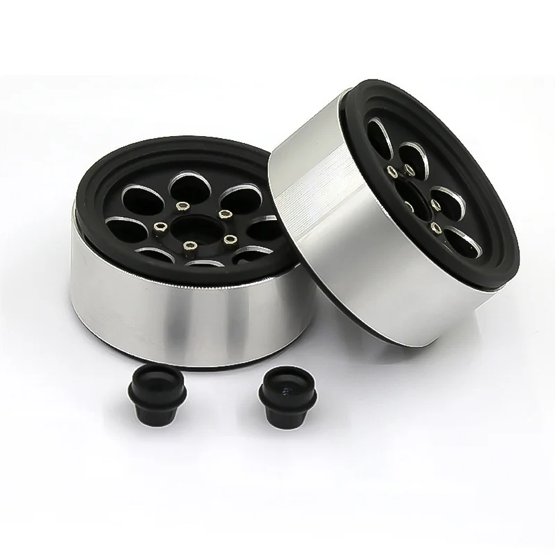 Moyeu de roue de voiture RC moyeu de roue en métal pour voiture d'escalade 1/10 SCX10 90046 AXI03007 TRX4 1.9 pouces avec verrouillage des pneus-Y44A