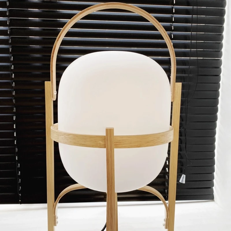 

Basket solid wood table lamp model room project custom lamp children's study bedroom dining room lamp